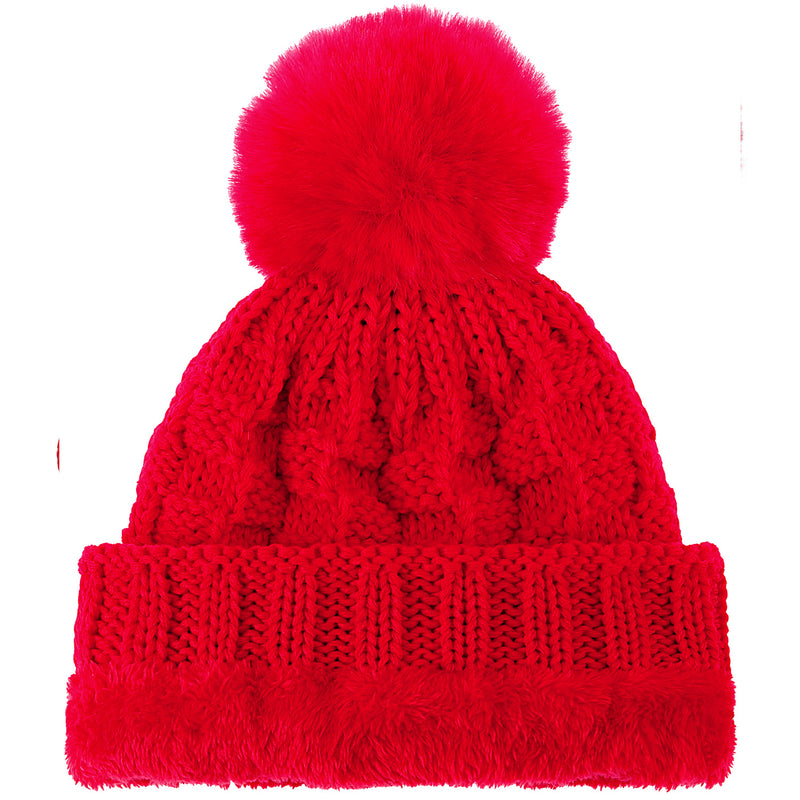 JH664 - One Dozen Knit Hat with PomPom