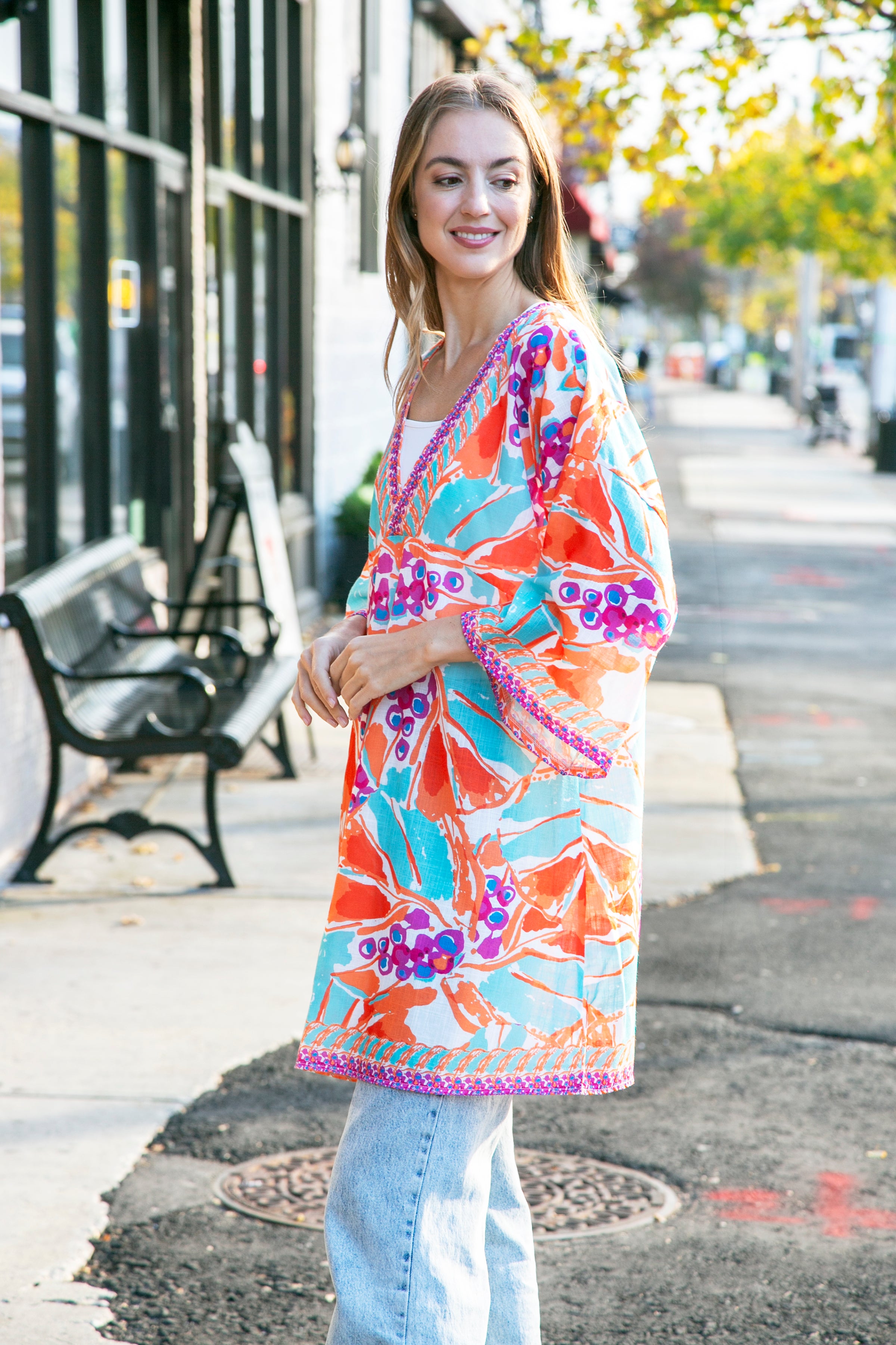 JP5102 - ONE Piece Floral COLOR LONG COVER-UP Dress