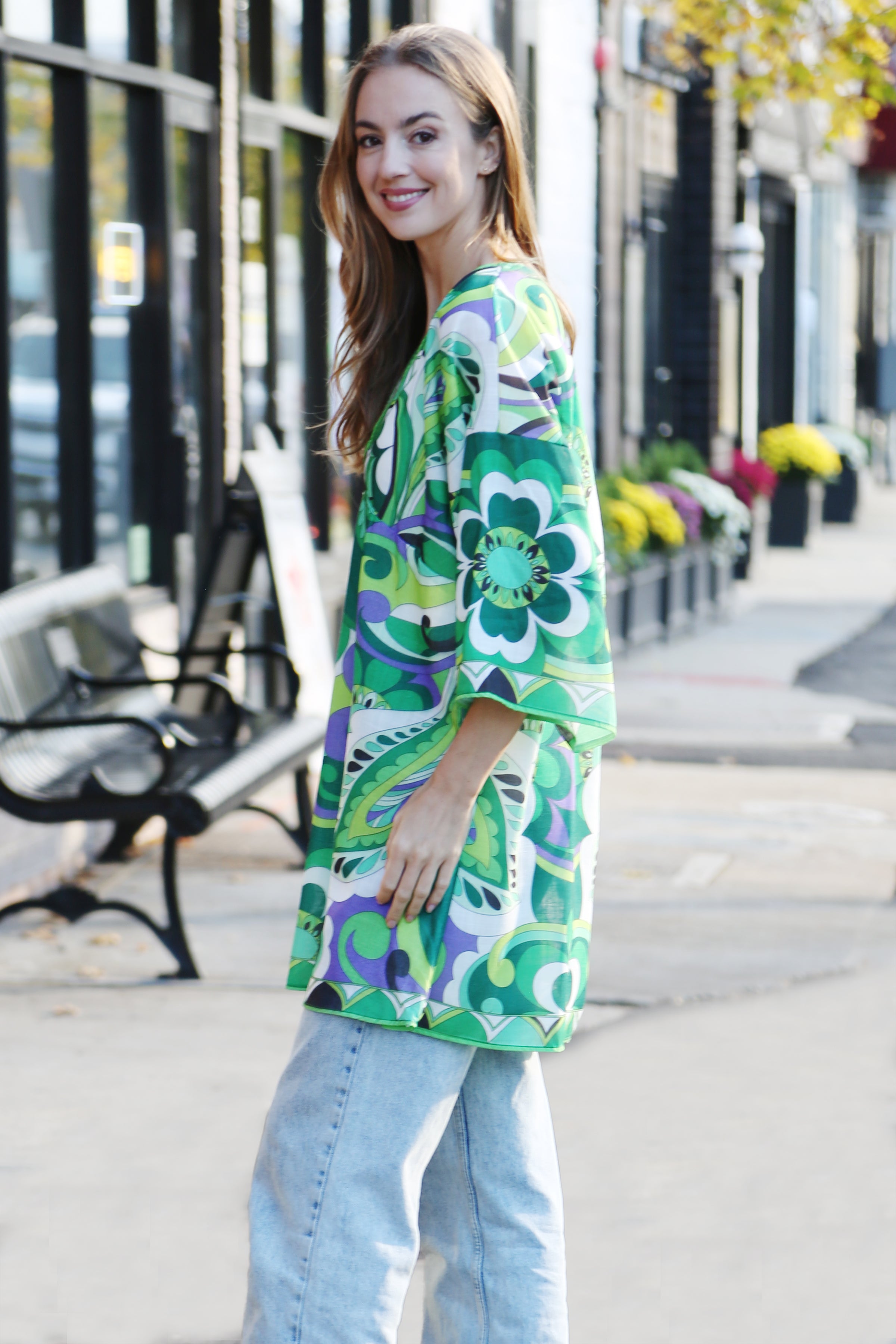 JP5104 - ONE Piece Floral COLOR LONG COVER-UP Dress