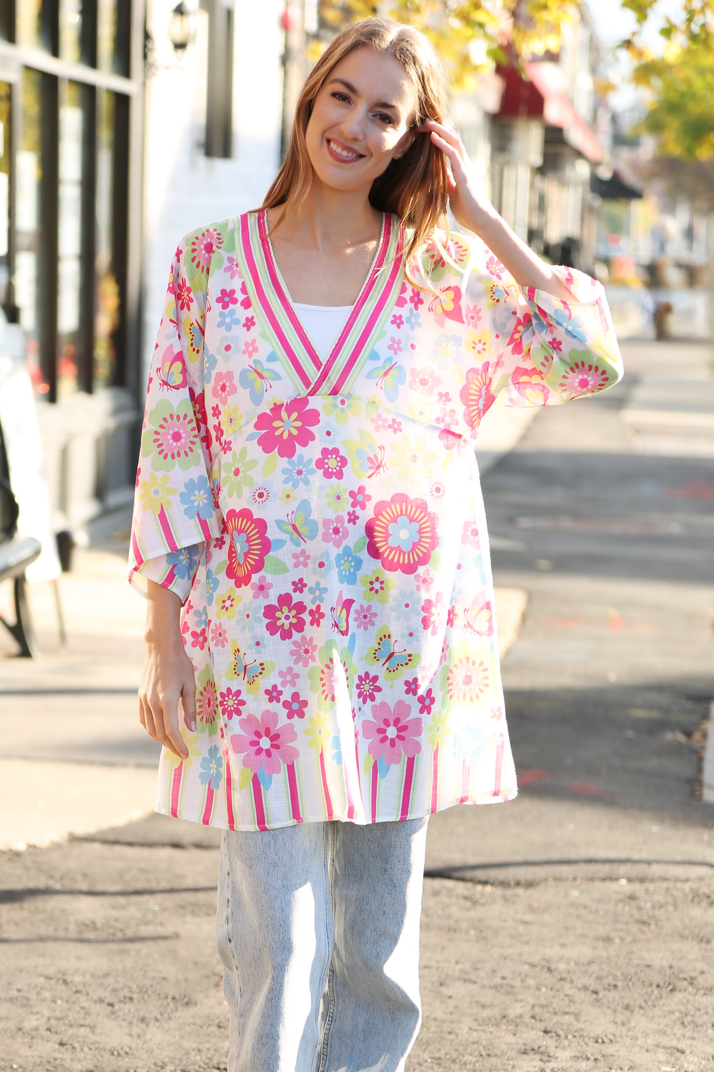JP5106 - ONE Piece Floral COLOR LONG COVER-UP Dress