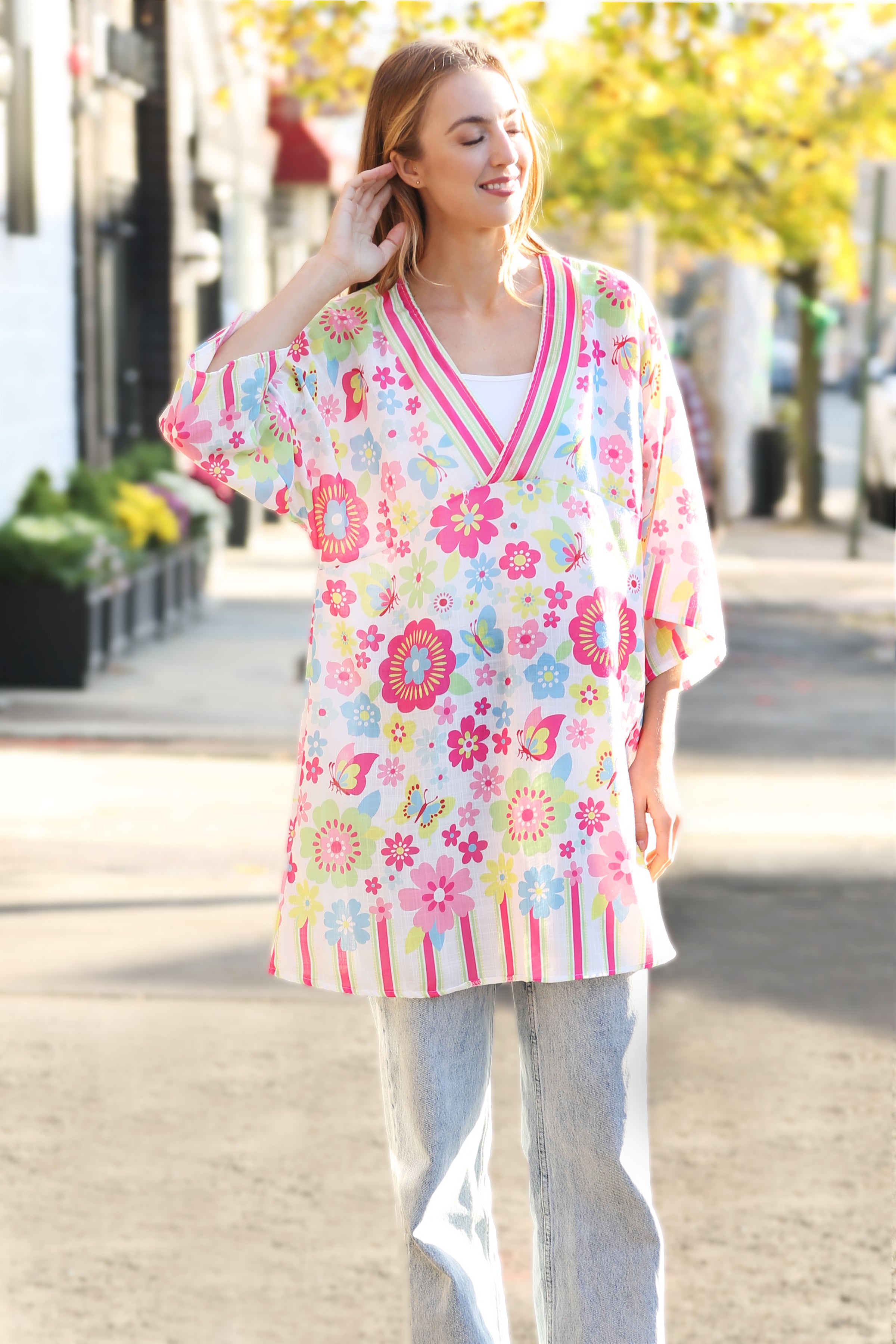 JP5106 - ONE Piece Floral COLOR LONG COVER-UP Dress