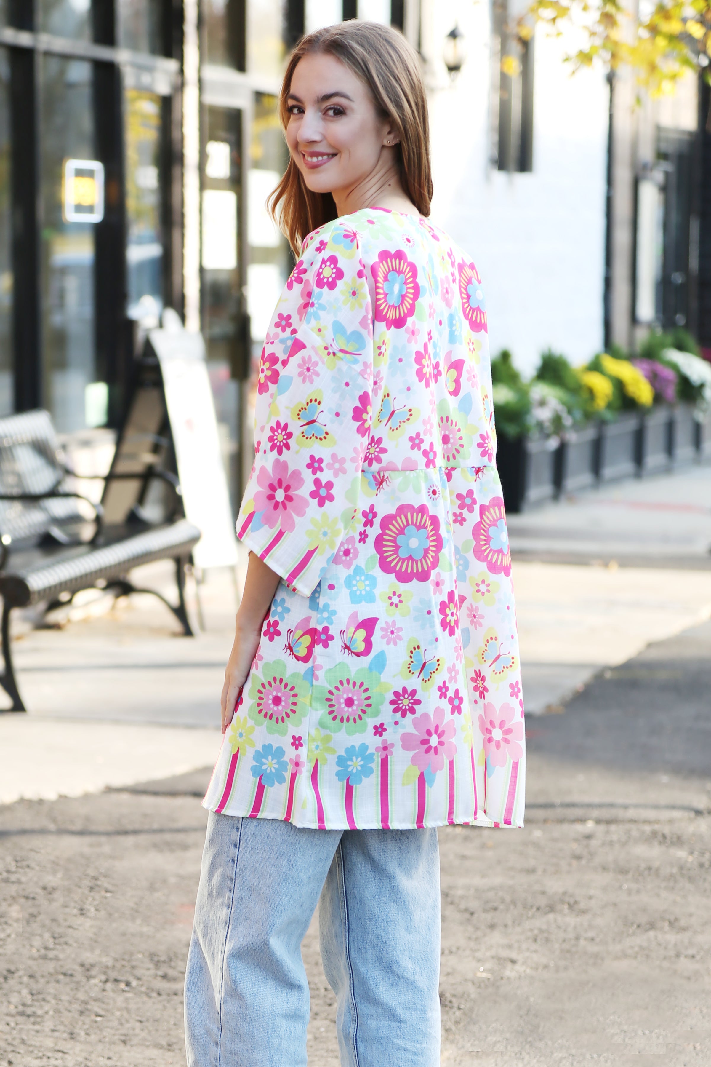 JP5106 - ONE Piece Floral COLOR LONG COVER-UP Dress