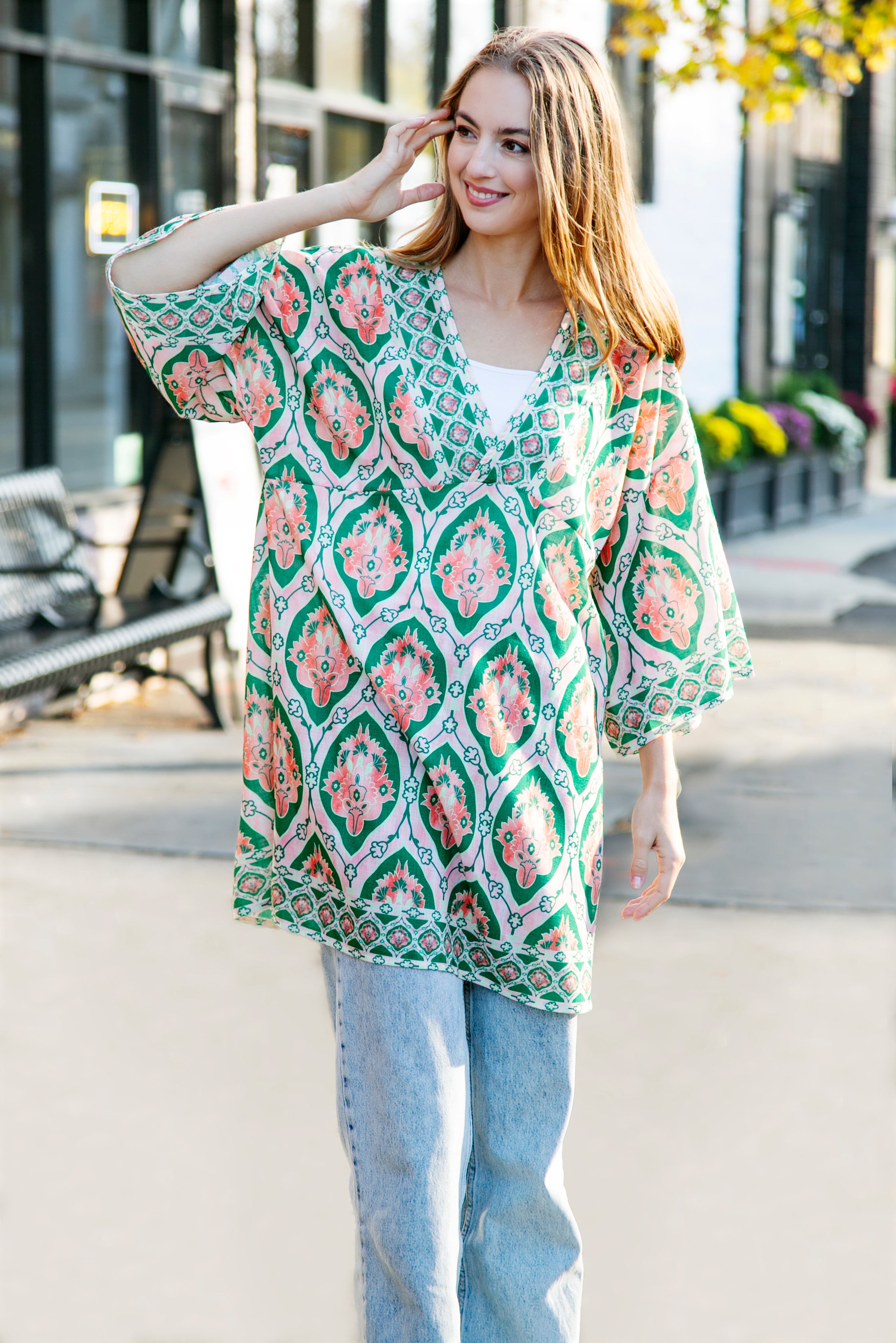 JP5107 - ONE Piece Floral COLOR LONG COVER-UP Dress