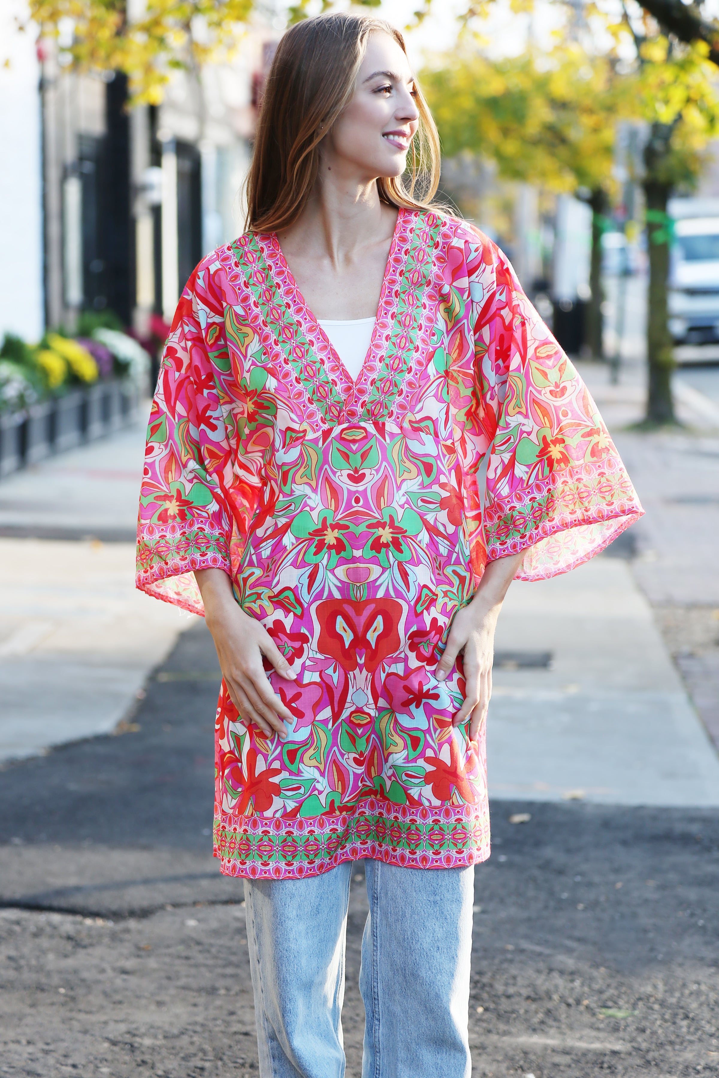 JP5108 - ONE Piece Floral COLOR LONG COVER-UP Dress
