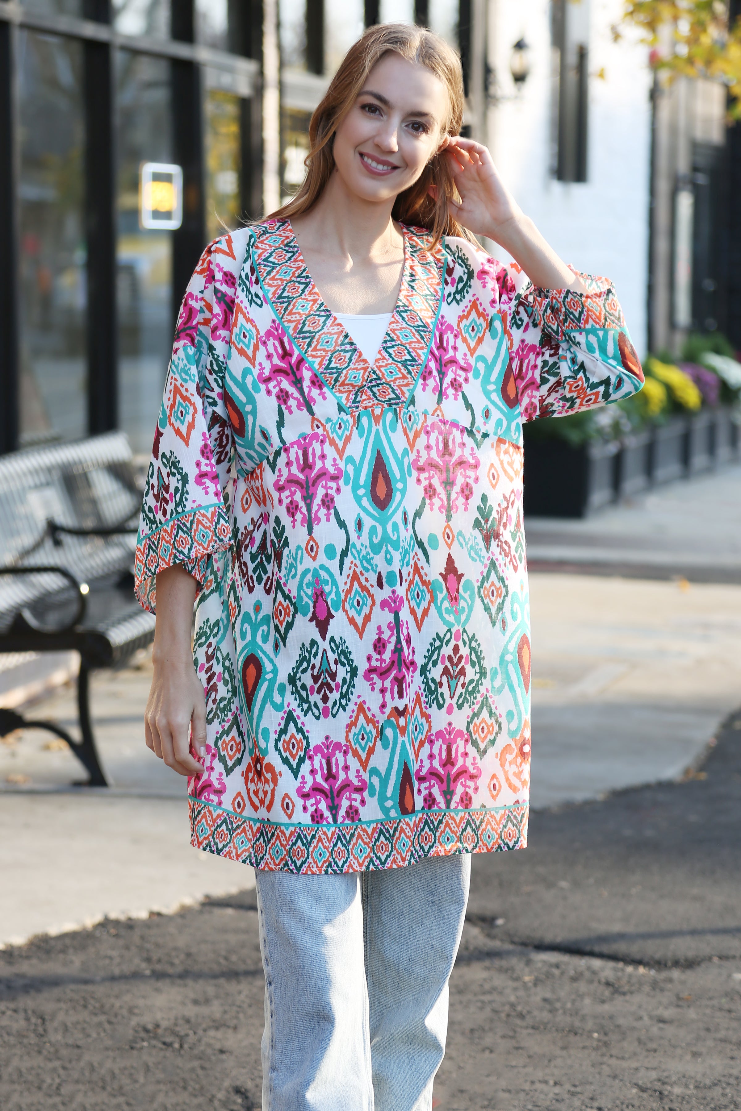 JP5109 - ONE Piece Floral COLOR LONG COVER-UP Dress