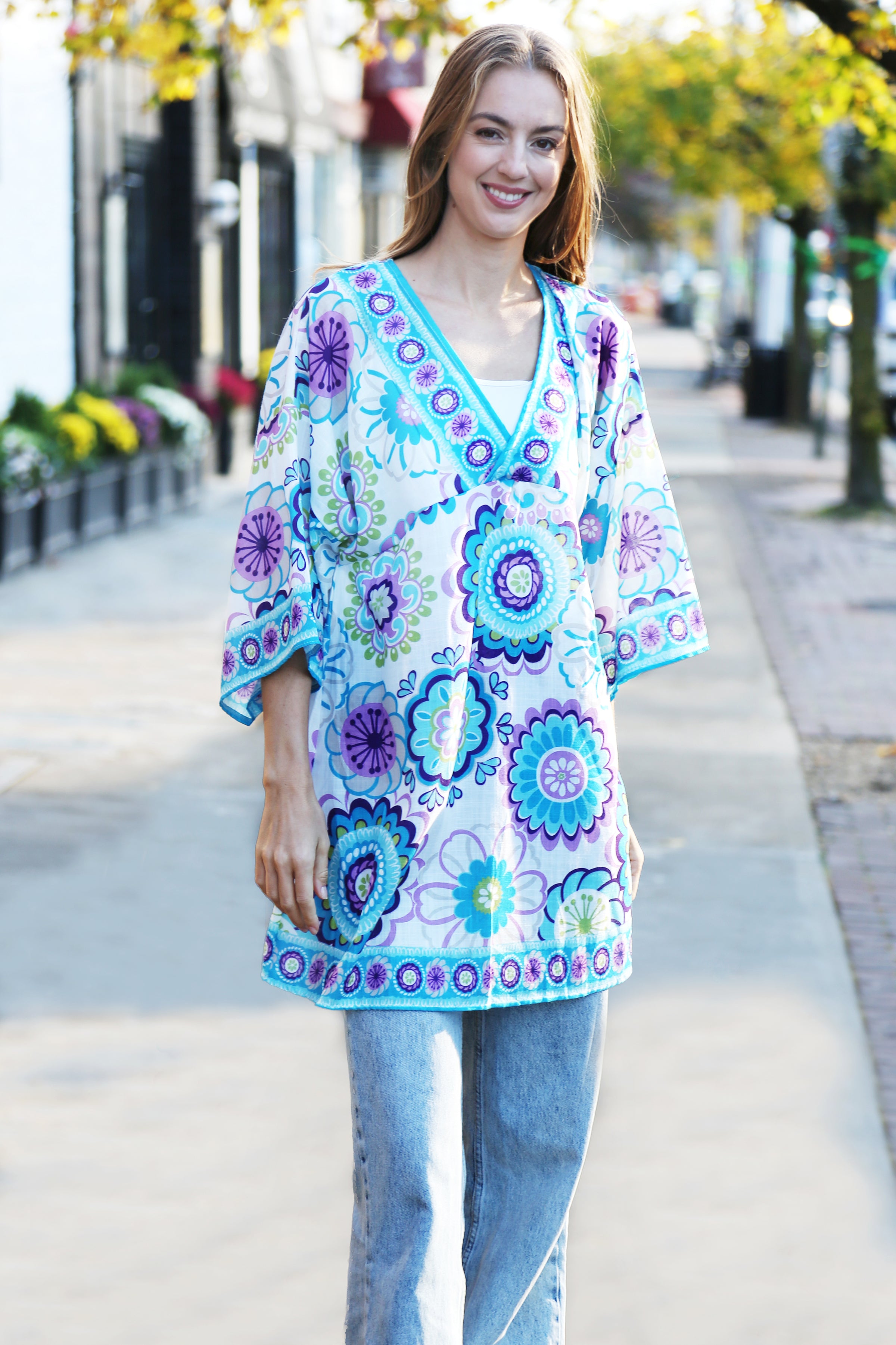 JP5110 - ONE Piece Floral COLOR LONG COVER-UP Dress