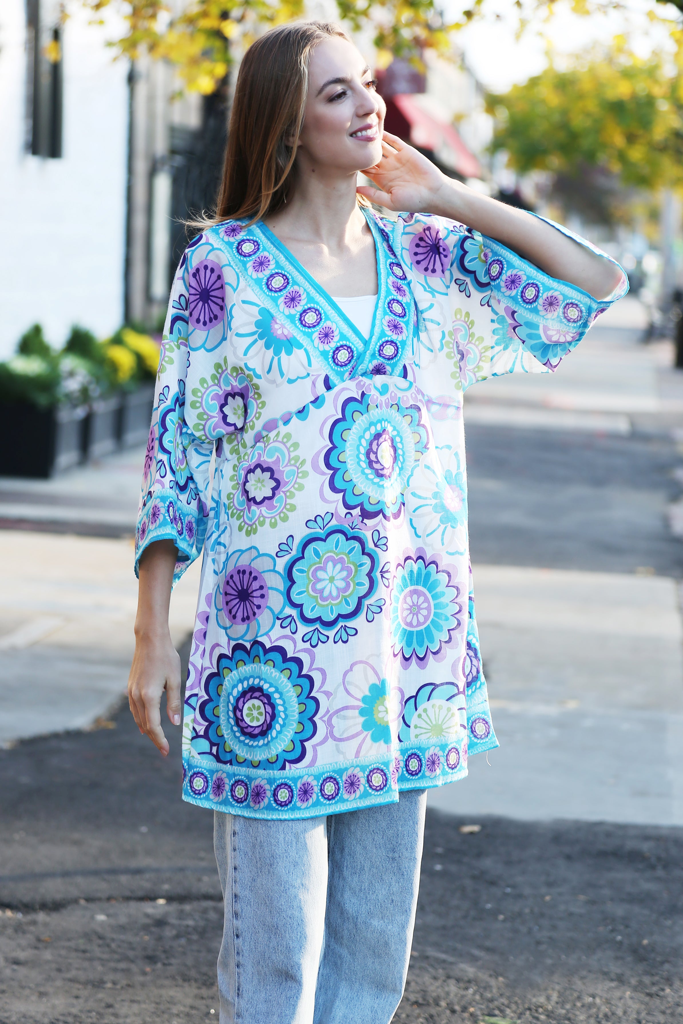JP5110 - ONE Piece Floral COLOR LONG COVER-UP Dress