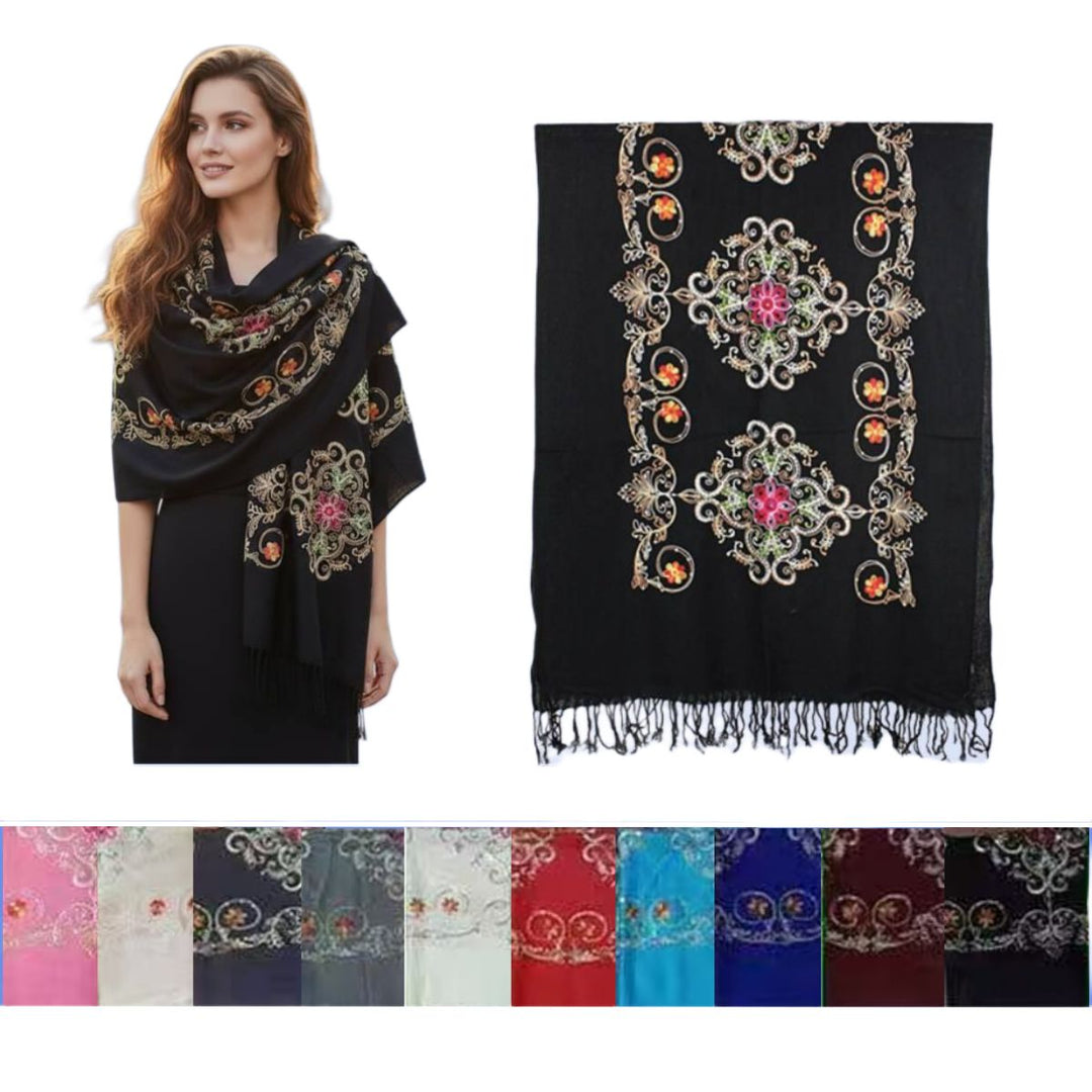 DBM37 - One Dozen Pashmina Shawl Scarf