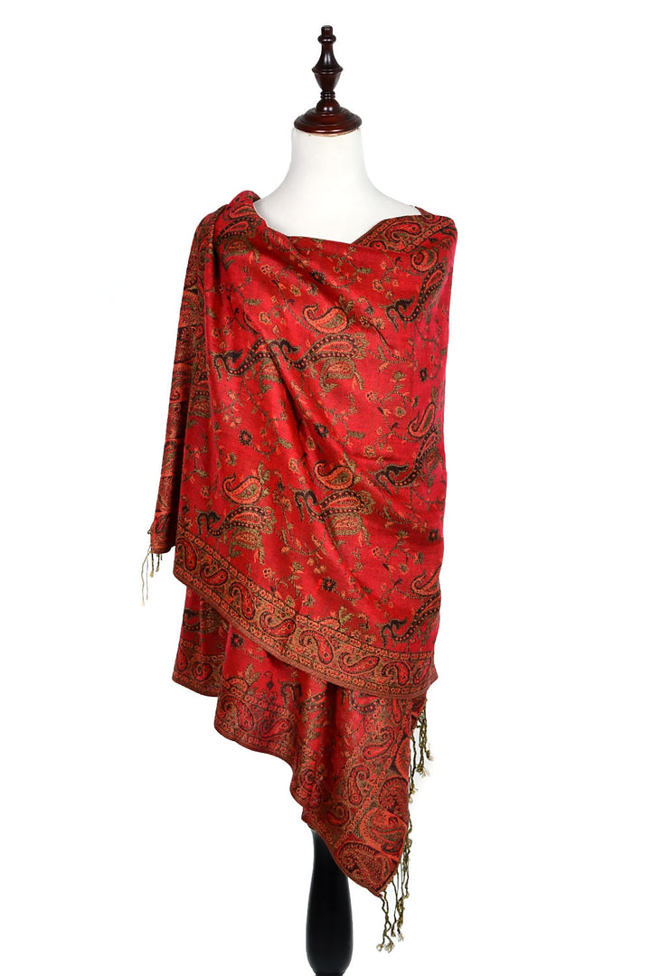023_1 - One Piece Pasiley Print Pashmina Shawl Scarf