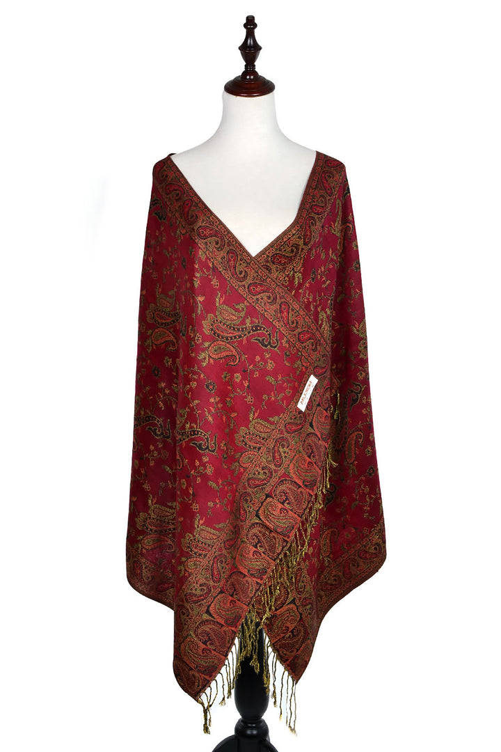 023_2 - One Piece Pasiley Print Pashmina Shawl Scarf