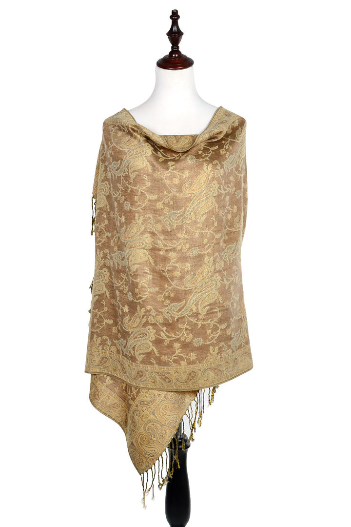 023_4 - One Piece Pasiley Print Pashmina Shawl Scarf