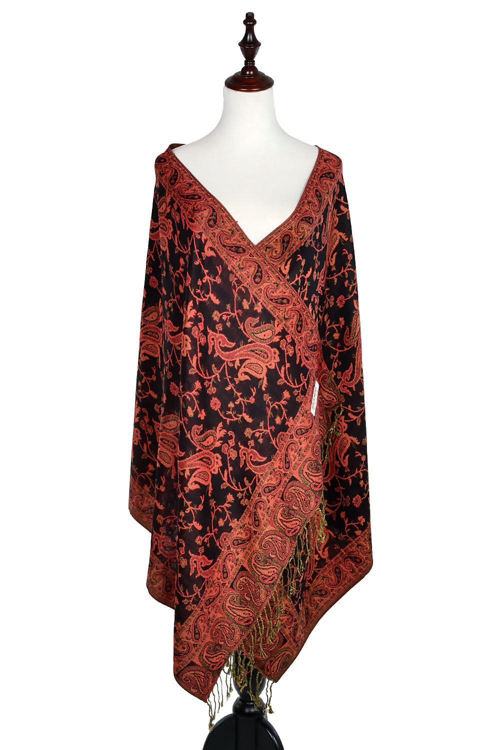 023_5 - One Piece Pasiley Print Pashmina Shawl Scarf