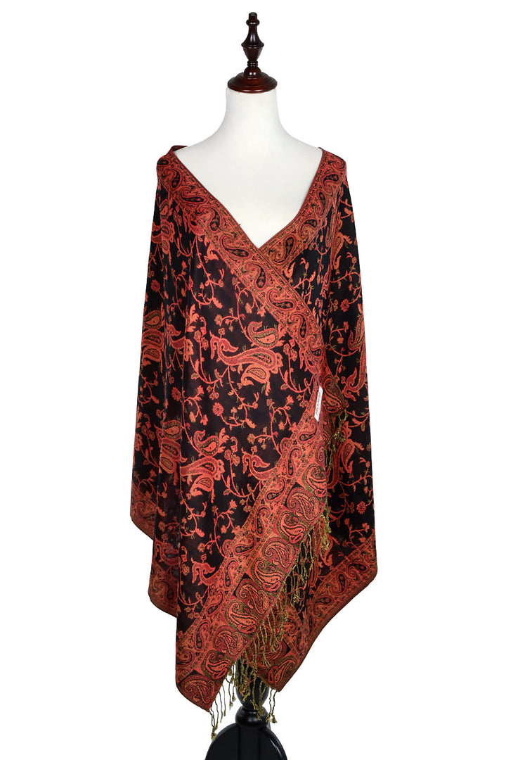 023_5 - One Piece Pasiley Print Pashmina Shawl Scarf