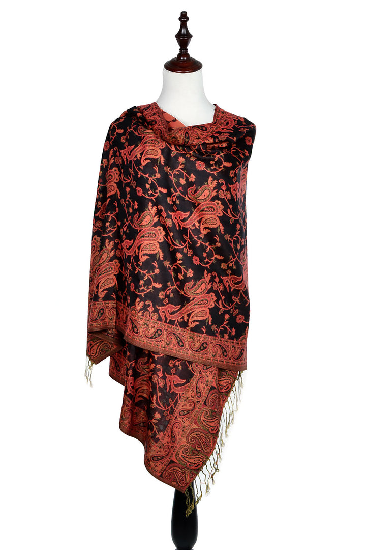 023_5 - One Piece Pasiley Print Pashmina Shawl Scarf