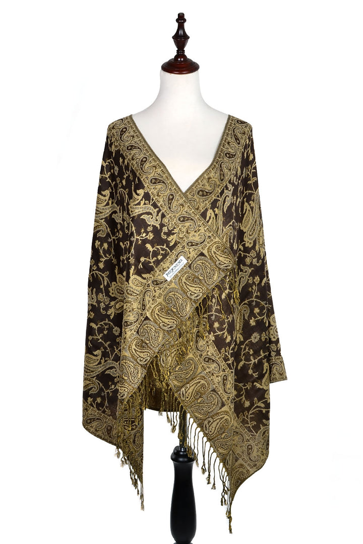 023_9 - One Piece Pasiley Print Pashmina Shawl Scarf