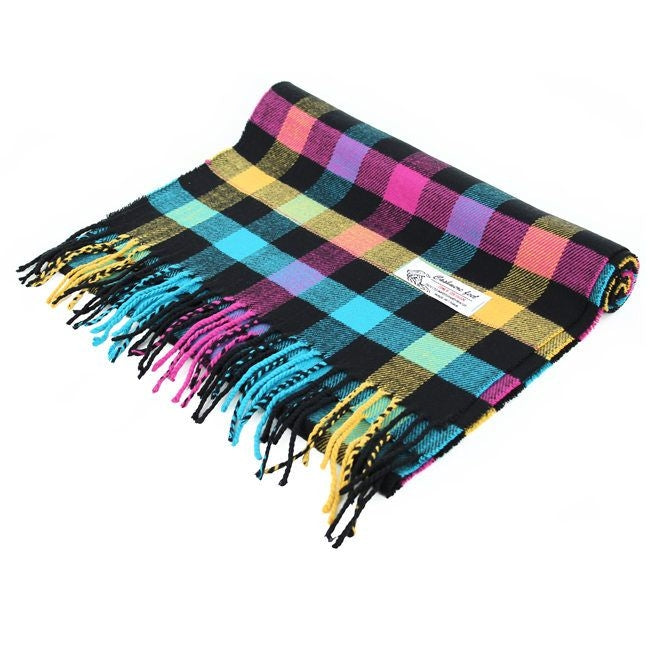 CM03-4 - One Dozen Multi Blue Cashmere Feel Scarves