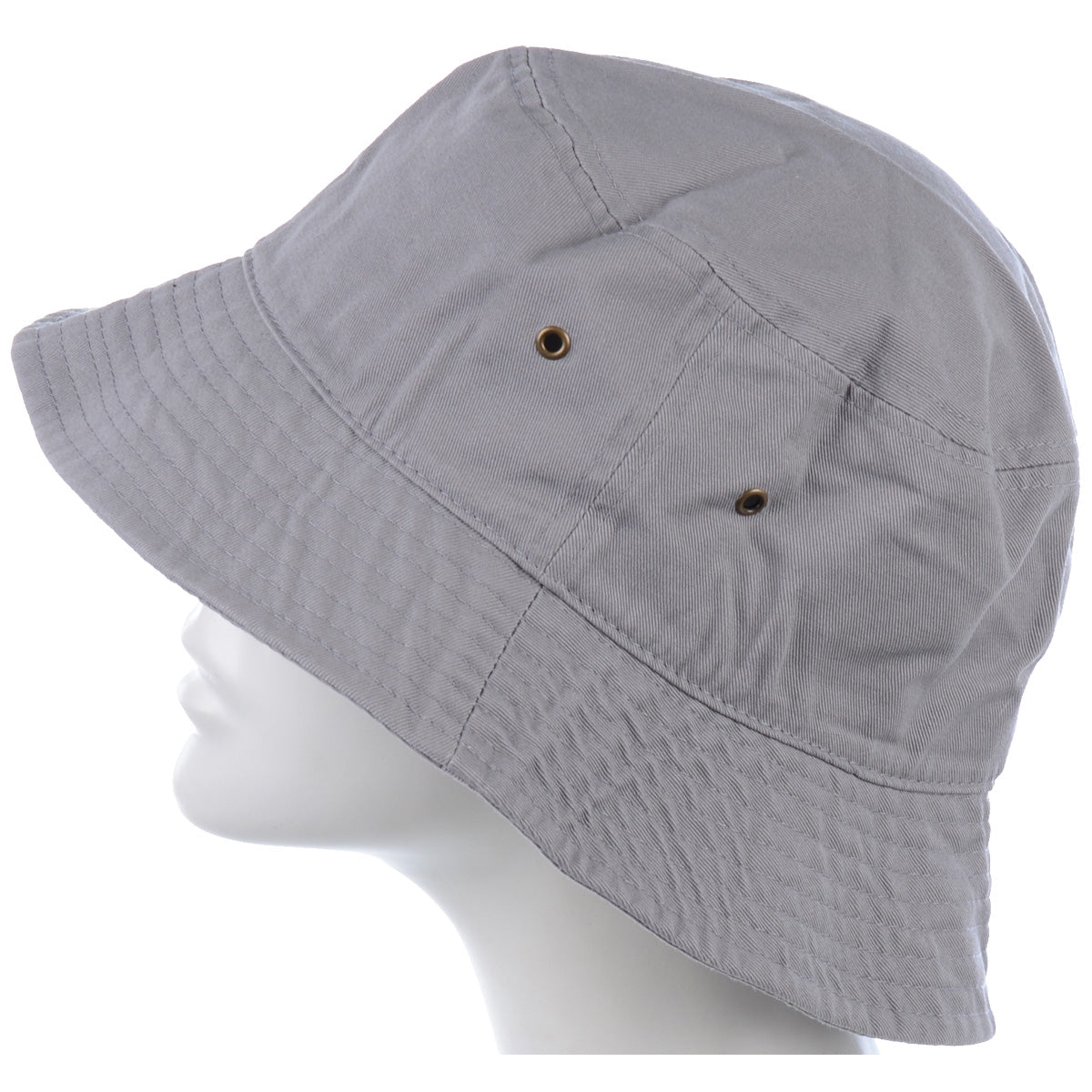 1500_LT. GRAY - One Piece Solid Color Bucket Hat