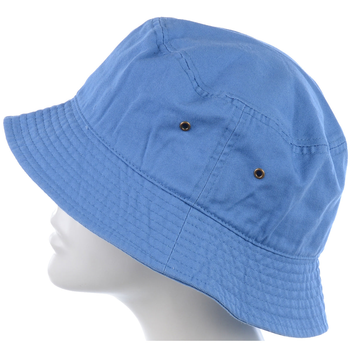 1500_BLUE - One Piece Solid Color Bucket Hat