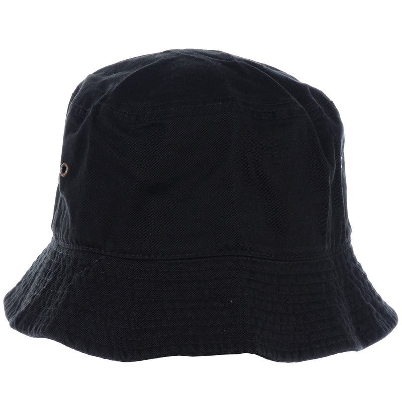 1500_BLACK - One Piece Solid Color Bucket Hat