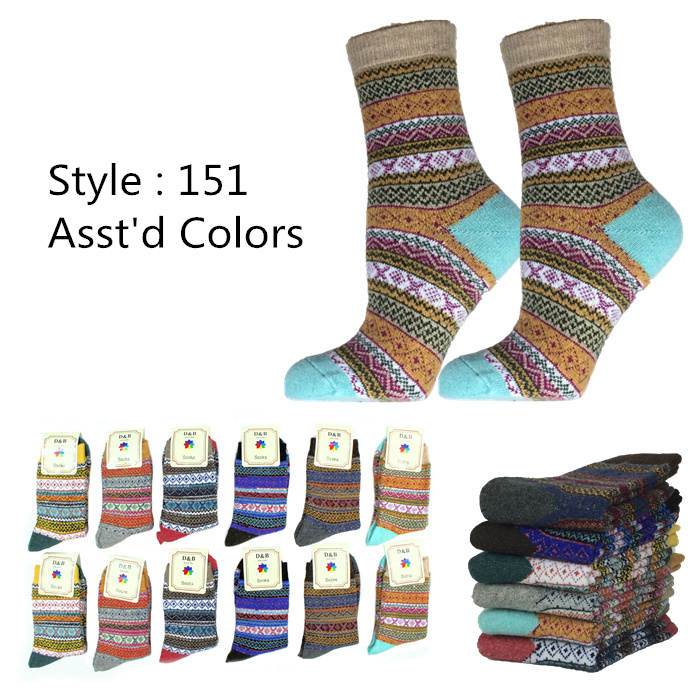 151 - Womens Wool Blend Warm Crew Socks_12prs
