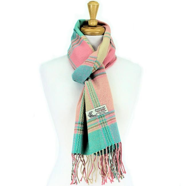 29-6 - One Dozen Multi Pink Cashmere Feel Scarves