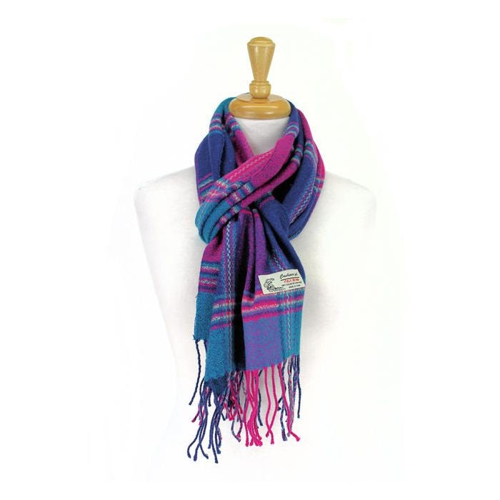 29-7 - One Dozen Multi Purple Cashmere Feel Scarves