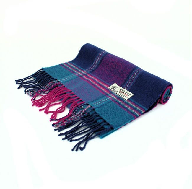 29-7 - One Dozen Multi Purple Cashmere Feel Scarves