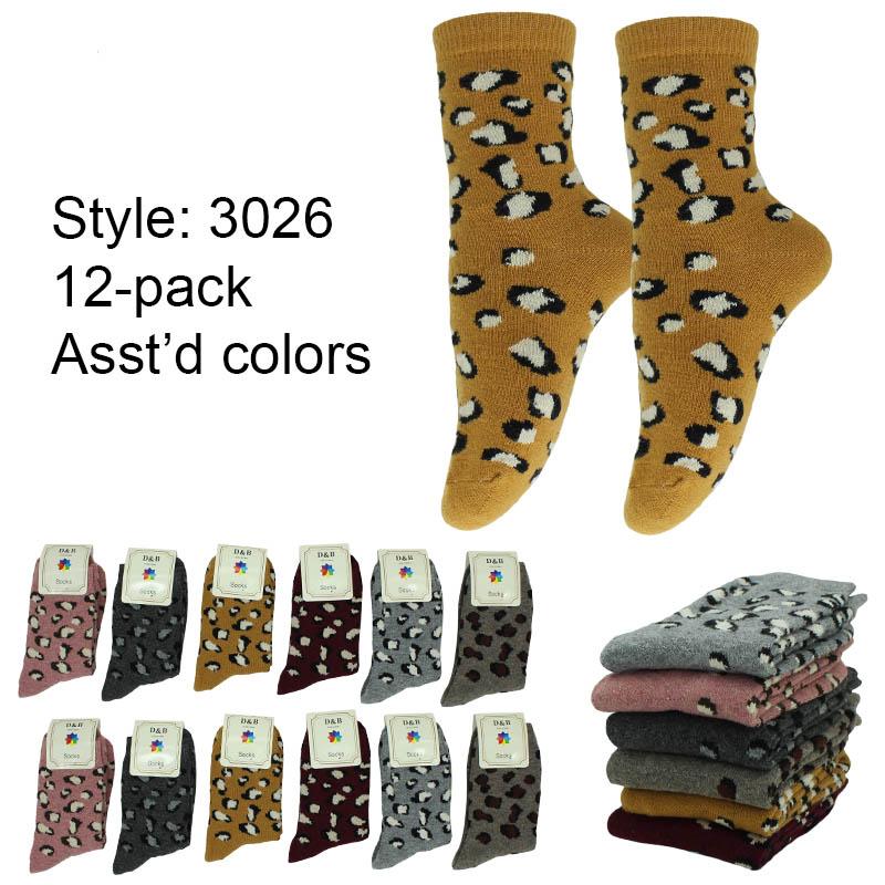 3026 - Womens Wool Blend Warm Crew Socks_12prs