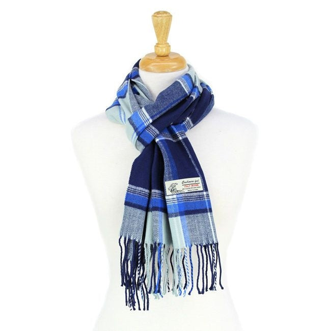 CM33-1 - One Dozen Multi Navy Cashmere Feel Scarves