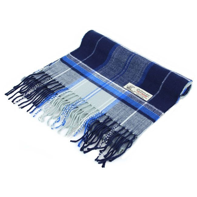 CM33-1 - One Dozen Multi Navy Cashmere Feel Scarves