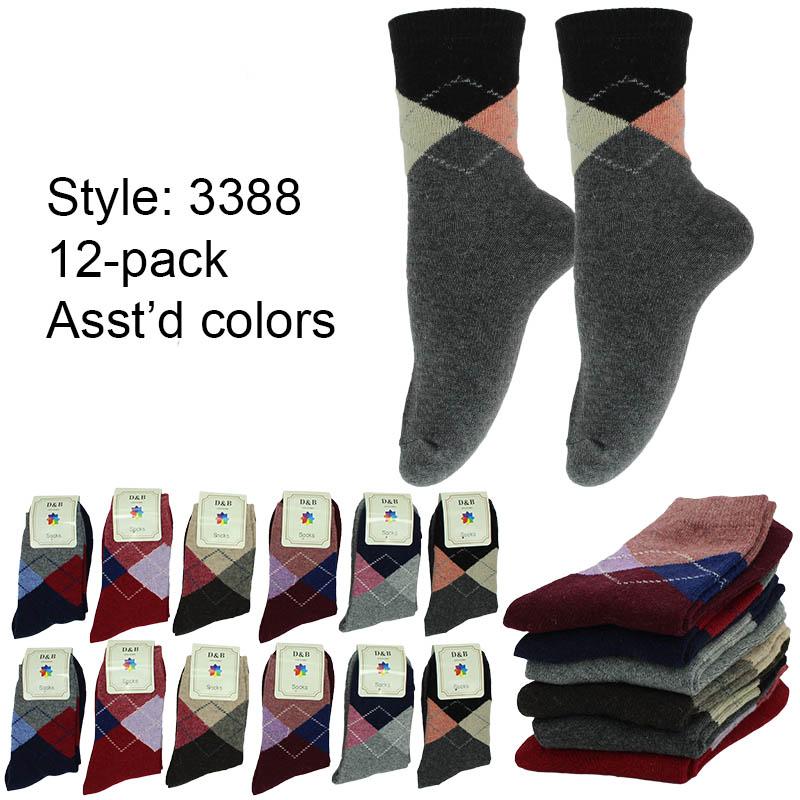 3388 - Womens Wool Blend Warm Crew Socks_12prs