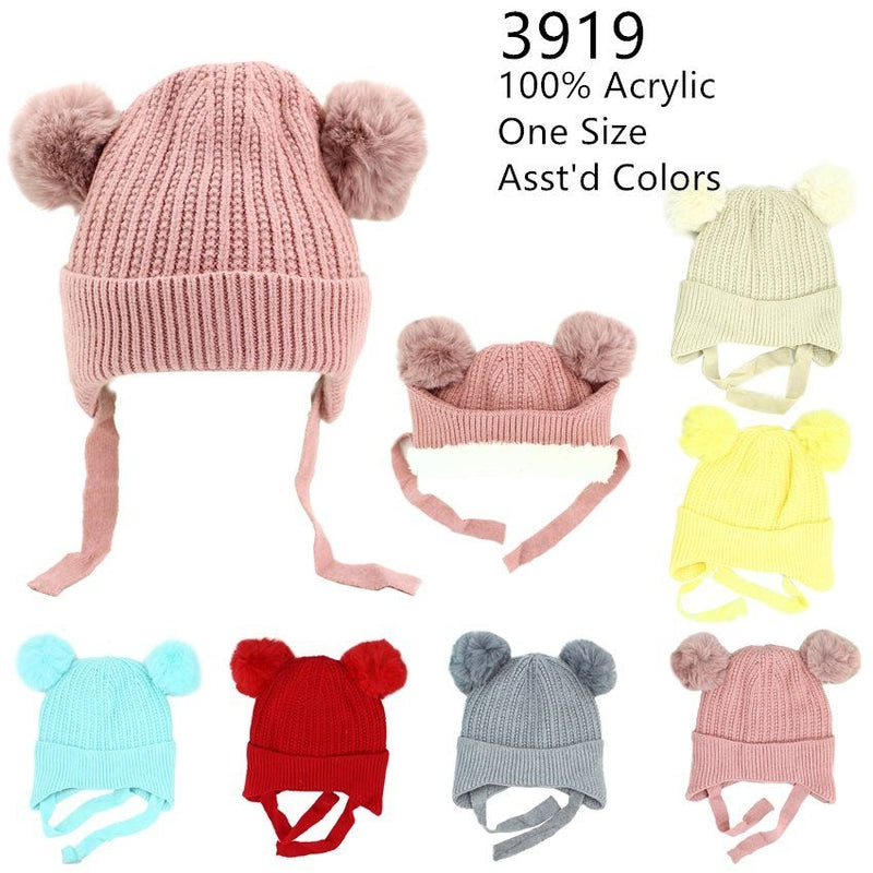 3919KID - One Dozen Kids Soft Warm Beanies Hat