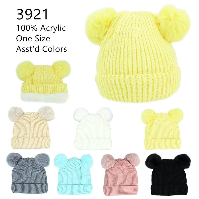 3921KID - One Dozen Kids Soft Warm Beanies Hat