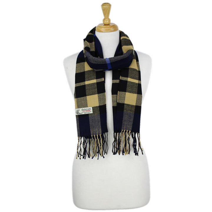 CM52-2 - One Dozen Multi Blue Cashmere Feel Scarves