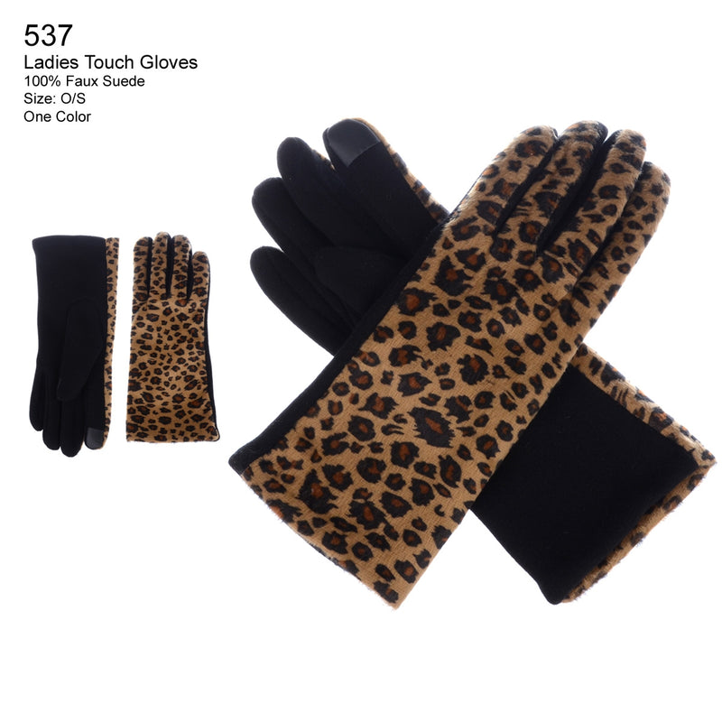 537 - One Dozen Ladies Fleece Texting Gloves
