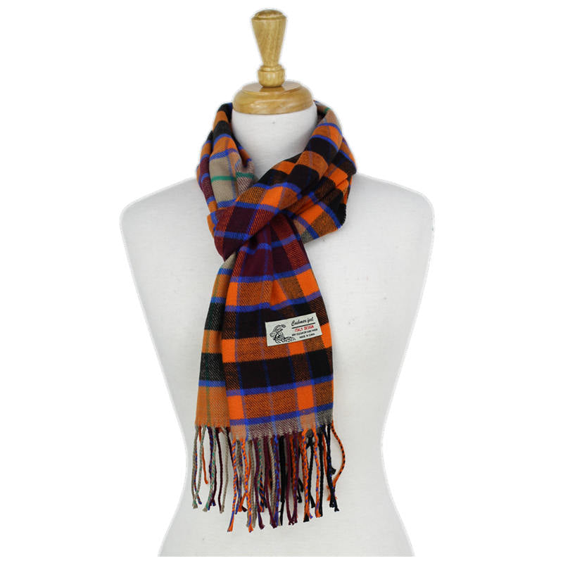 CM54-2 - One Dozen Multi Orange Cashmere Feel Scarves