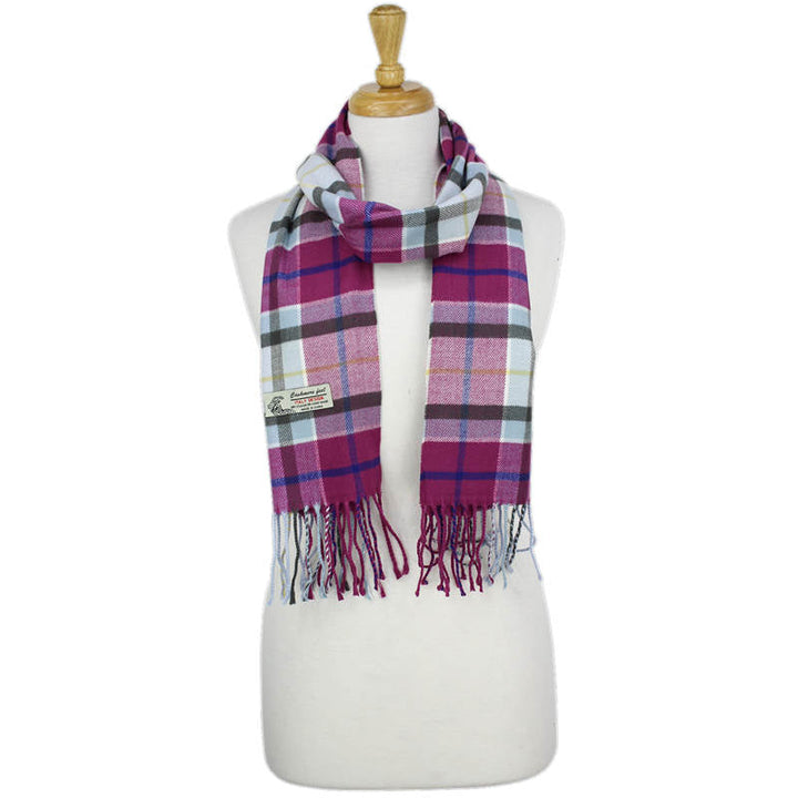 CM55 - One Dozen Multi Fuchsia Cashmere Feel Scarves
