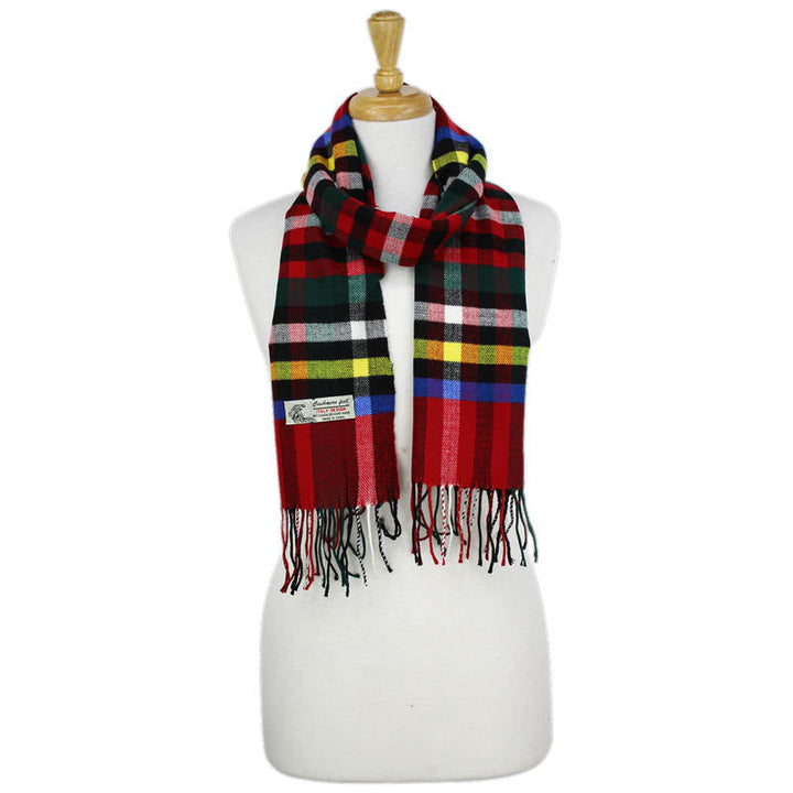 CM57 - One Dozen Multi Red Cashmere Feel Scarves