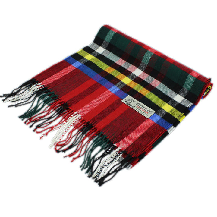 CM57 - One Dozen Multi Red Cashmere Feel Scarves