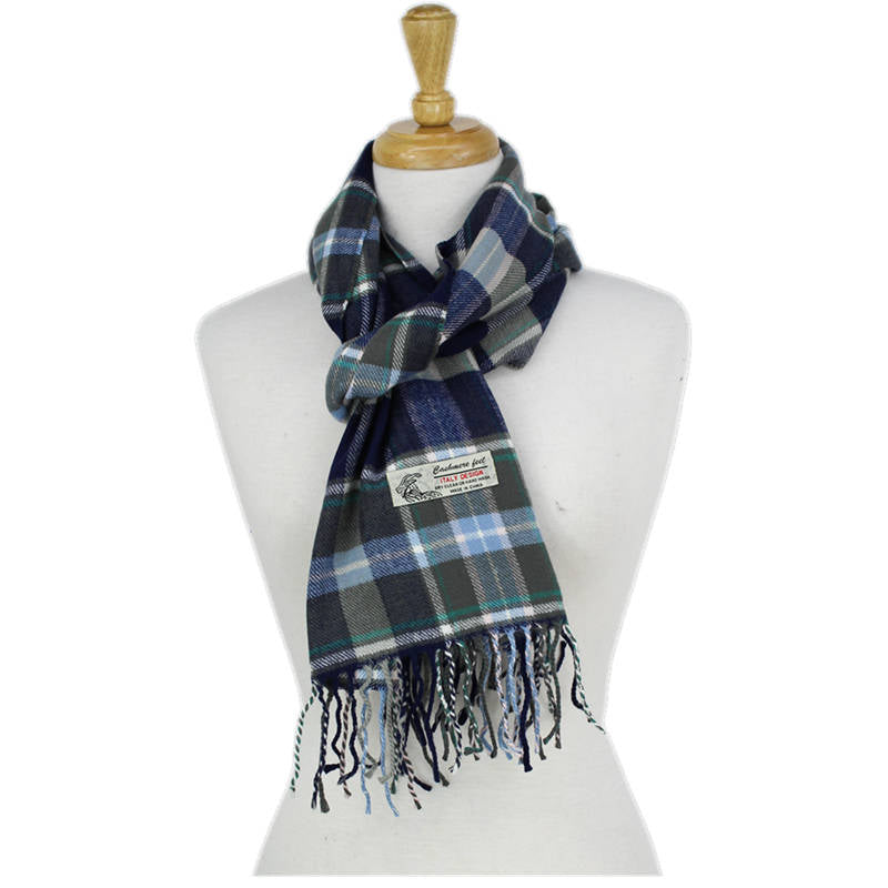 CM58 - One Dozen Multi Navy Cashmere Feel Scarves