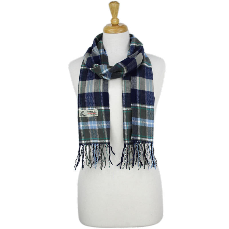 CM58 - One Dozen Multi Navy Cashmere Feel Scarves