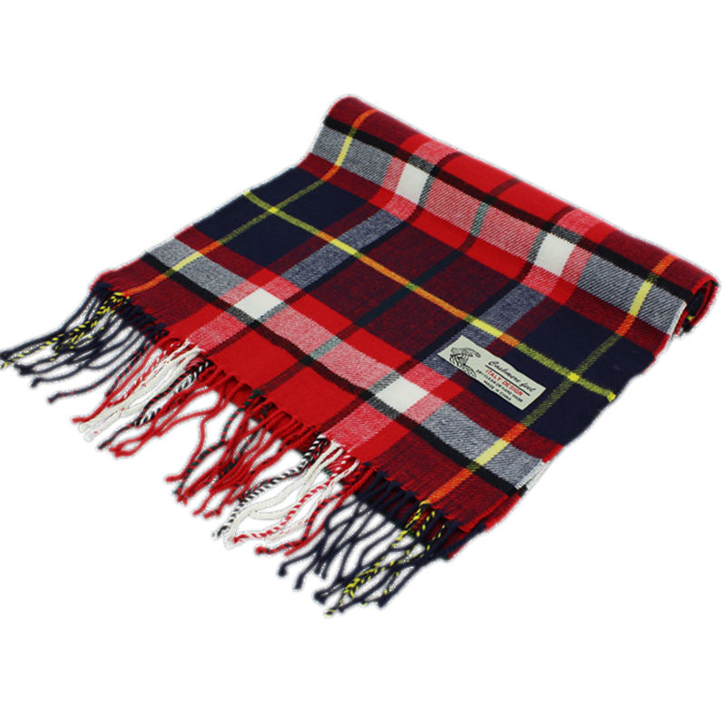 CM59 - One Dozen Multi Red Cashmere Feel Scarves