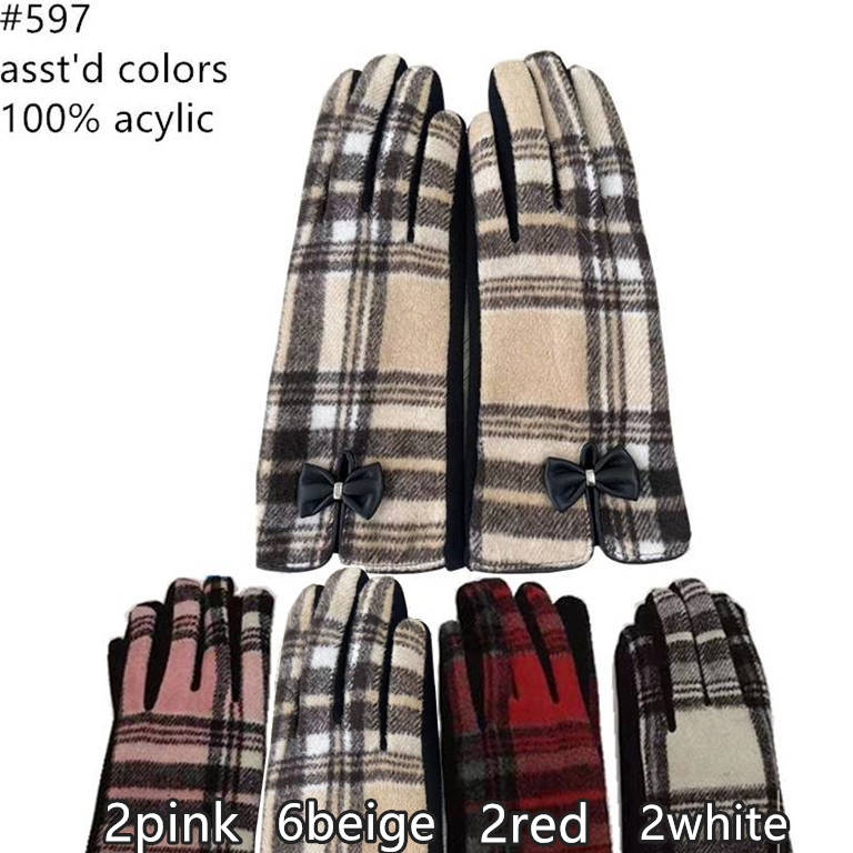 597 - One Dozen Ladies Texting Gloves