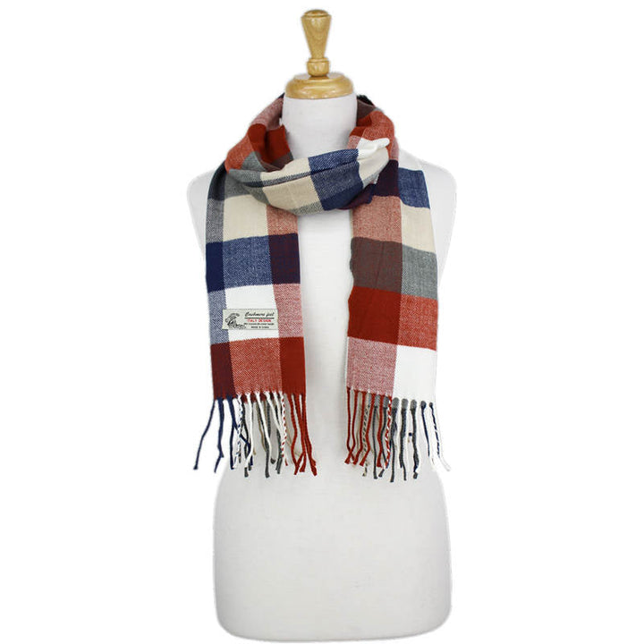 CM62 - One Dozen Multi Rust Cashmere Feel Scarves