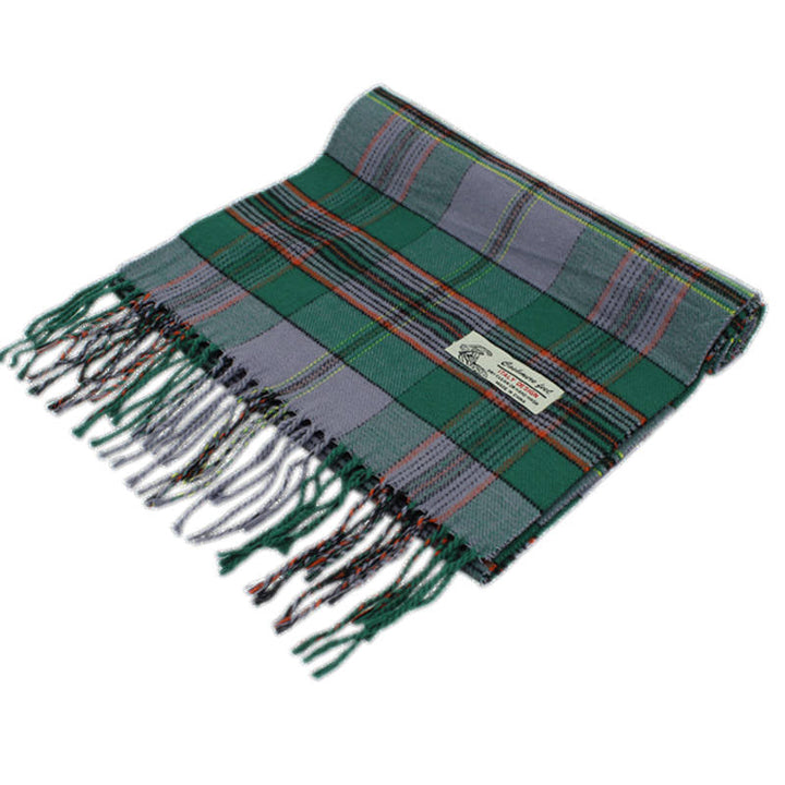 CM64 - One Dozen Multi Green Cashmere Feel Scarves