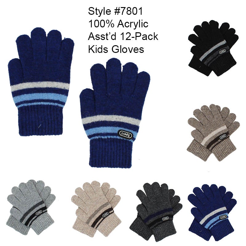 7801 - One Dozen Kids Gloves