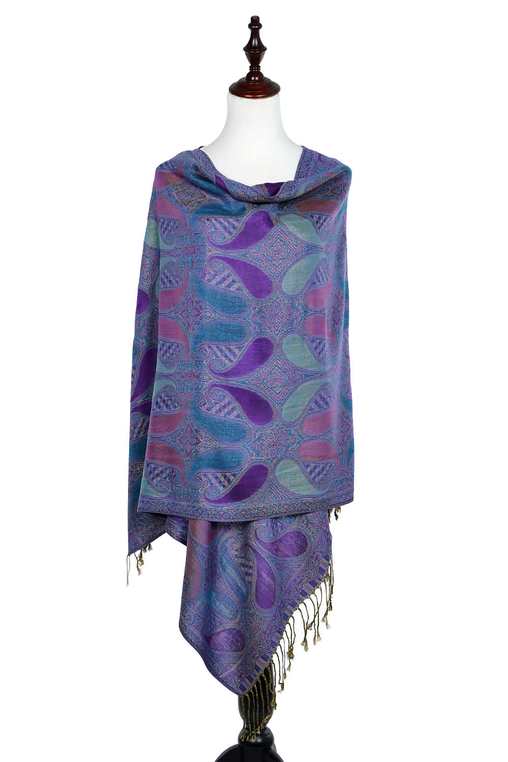 A18_13 - One Piece Pasiley Print Pashmina Shawl Scarf
