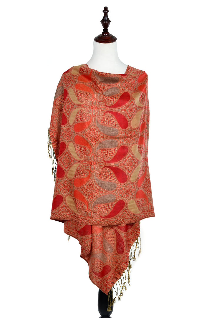 A18_15 - One Piece Pasiley Print Pashmina Shawl Scarf