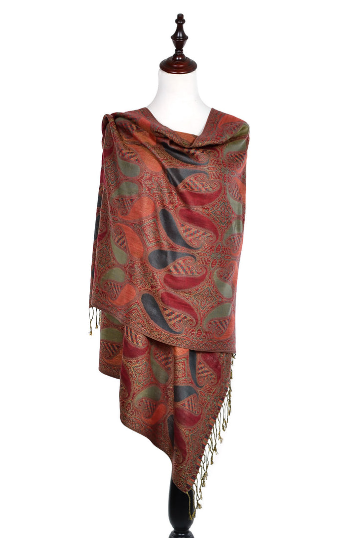 A18_22 - One Piece Pasiley Print Pashmina Shawl Scarf
