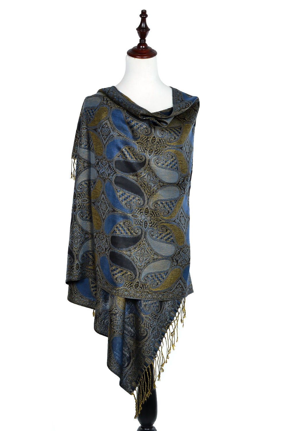 A18_23 - One Piece Pasiley Print Pashmina Shawl Scarf